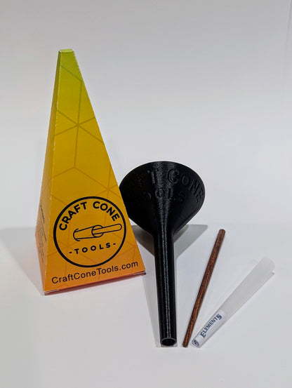 Classic Pre-rolled Cone Filler Tool in Black