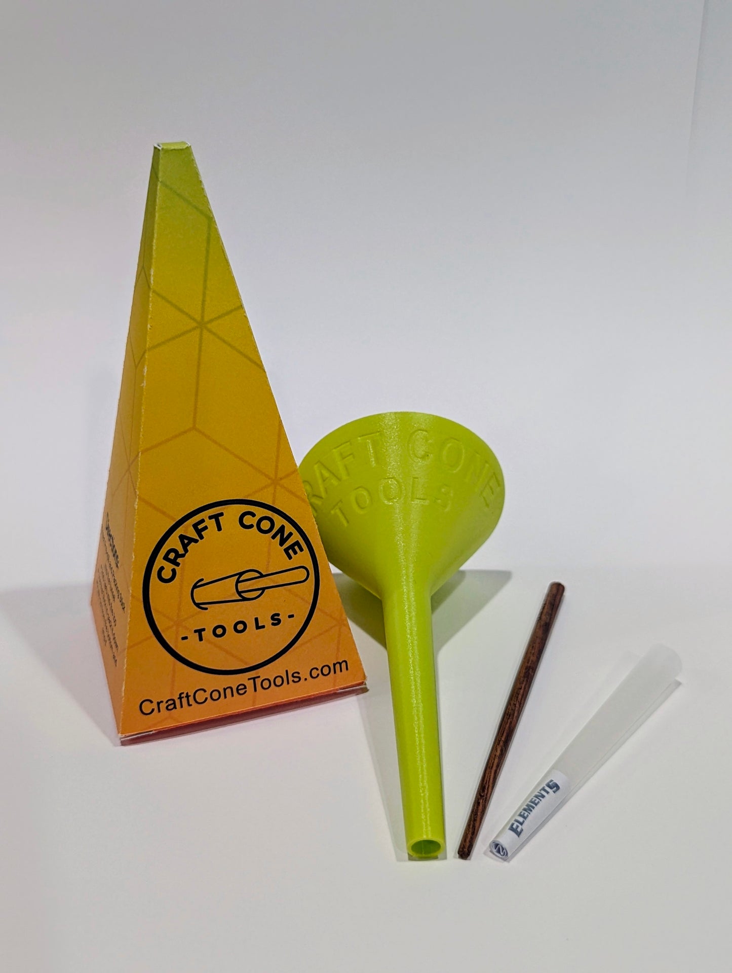 Classic Pre-rolled Cone Filler Tool in Hi-Vis Yellow